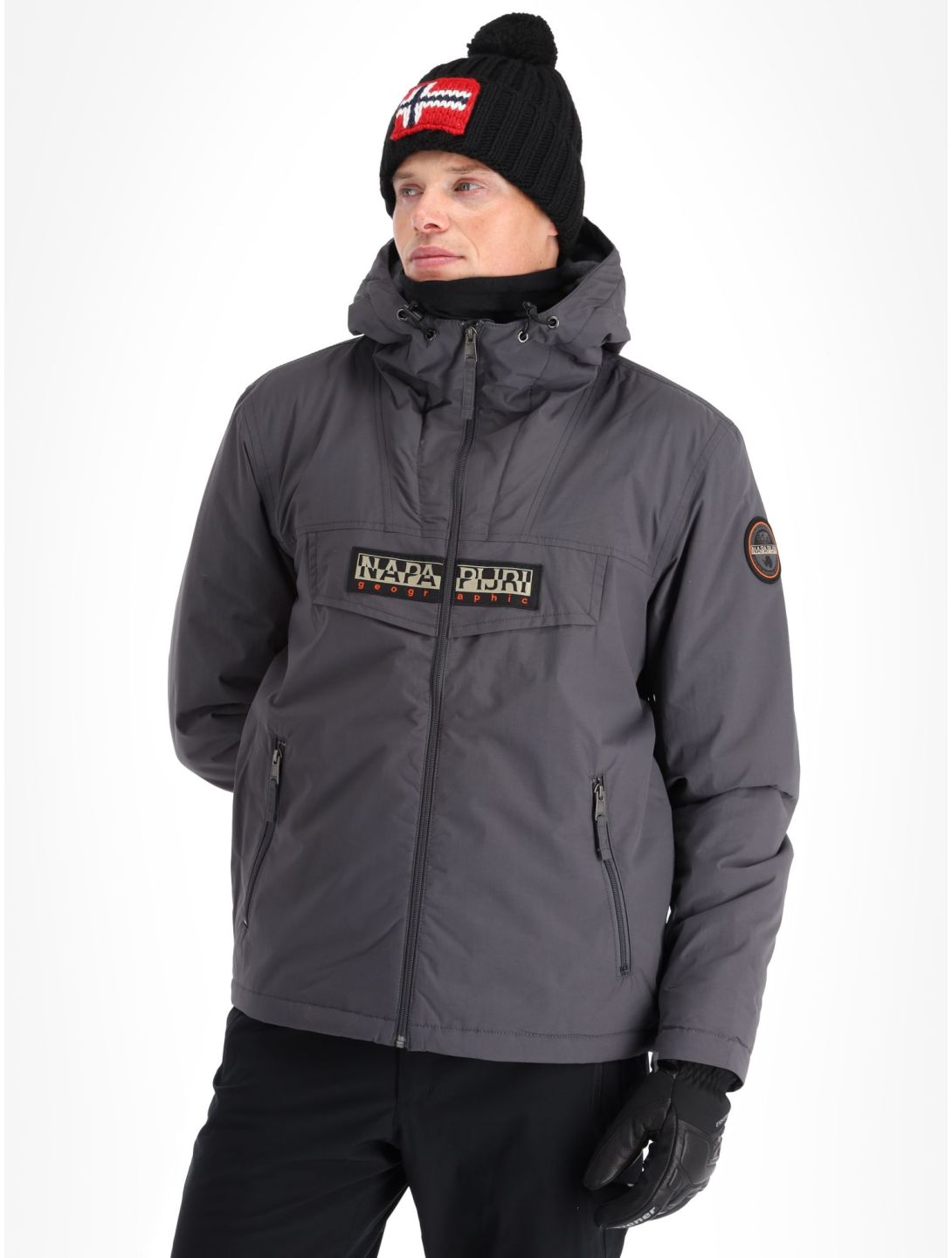 Napapijri, Rainforest Open Winter ski-jas heren Dark Grey Solid grijs 