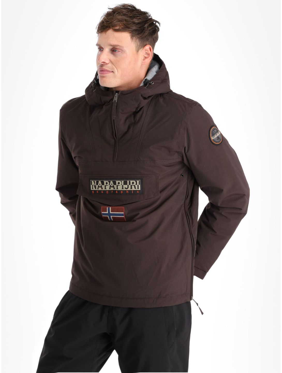 Napapijri, Rainforest Winter 3 winter anorak heren Brown Ebony grijs 