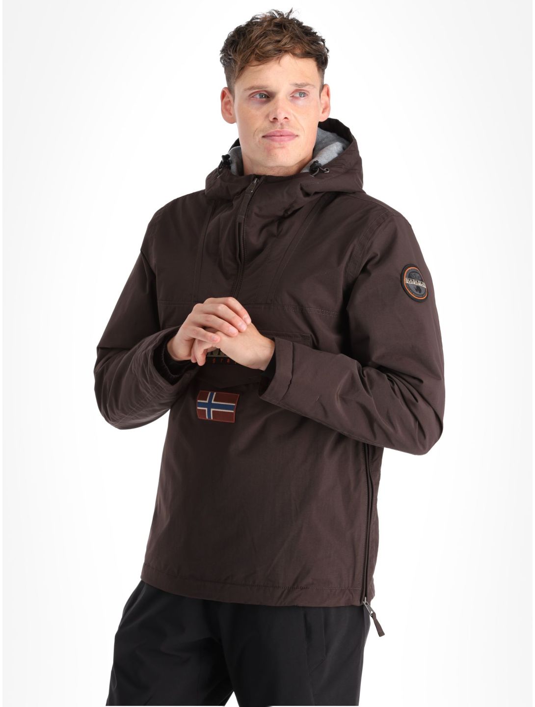 Napapijri, Rainforest Winter 3 winter anorak heren Brown Ebony grijs 