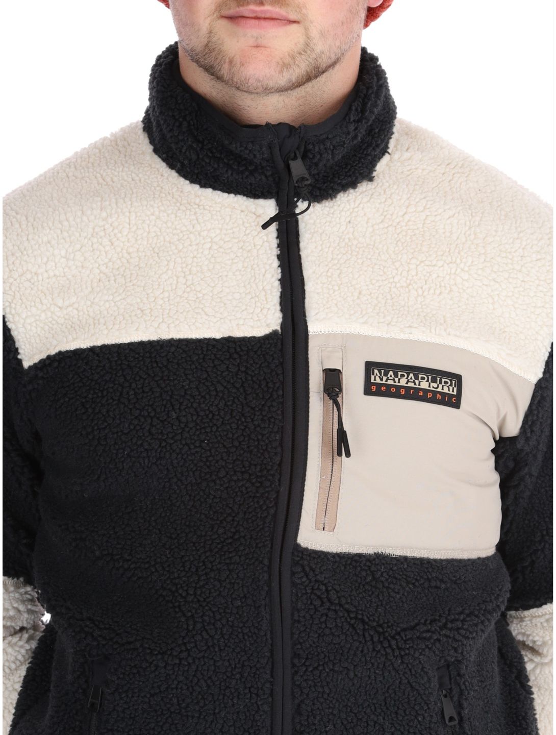 Napapijri, Yupik FZ 3 EA Vest heren Black Natural Beige Beige, Zwart 