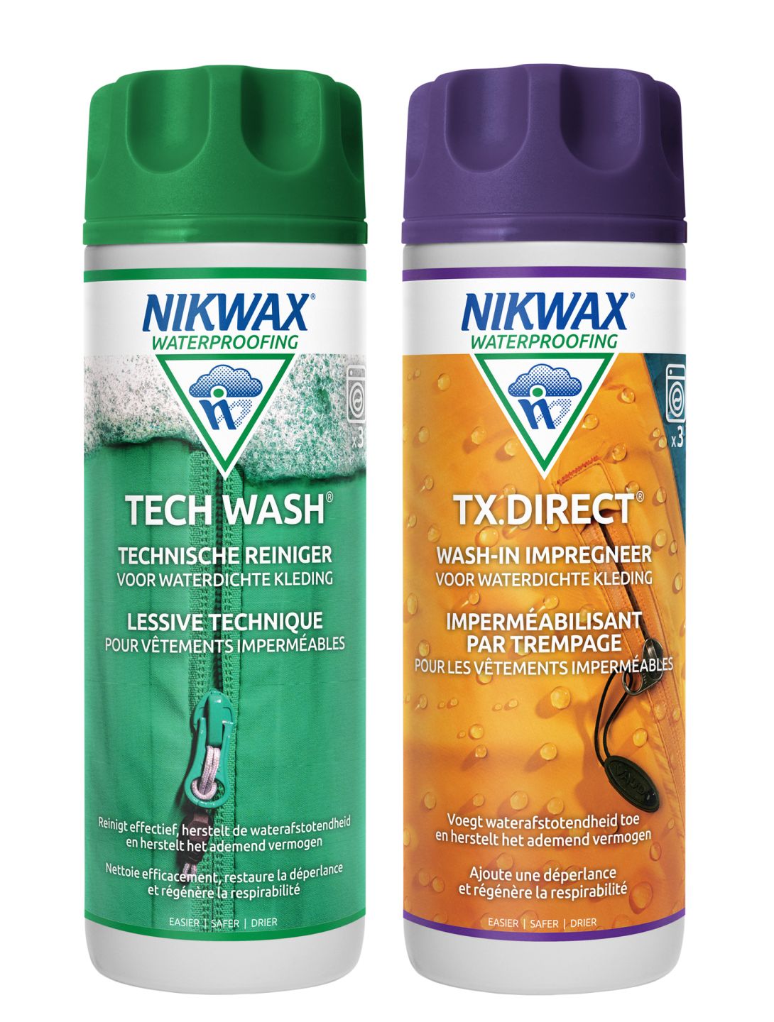 Nikwax, Twin 300ml Tech wash en Tx direct was- & impregneermiddel unisex 