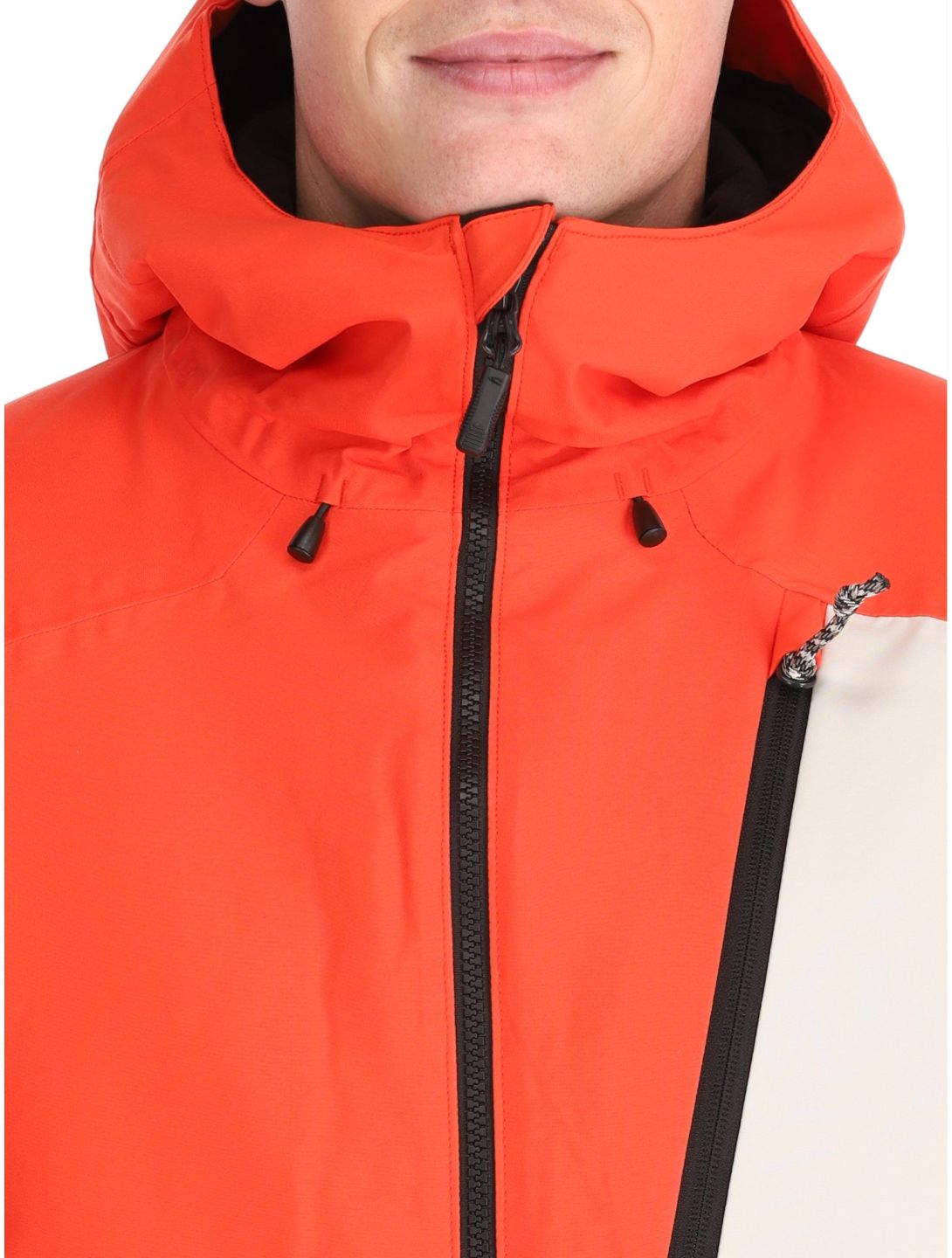 O'Neill, Hammer Block Snow AA Jas gevoerd heren Paprika Flame Colour Block Oranje, Wit, Zwart 