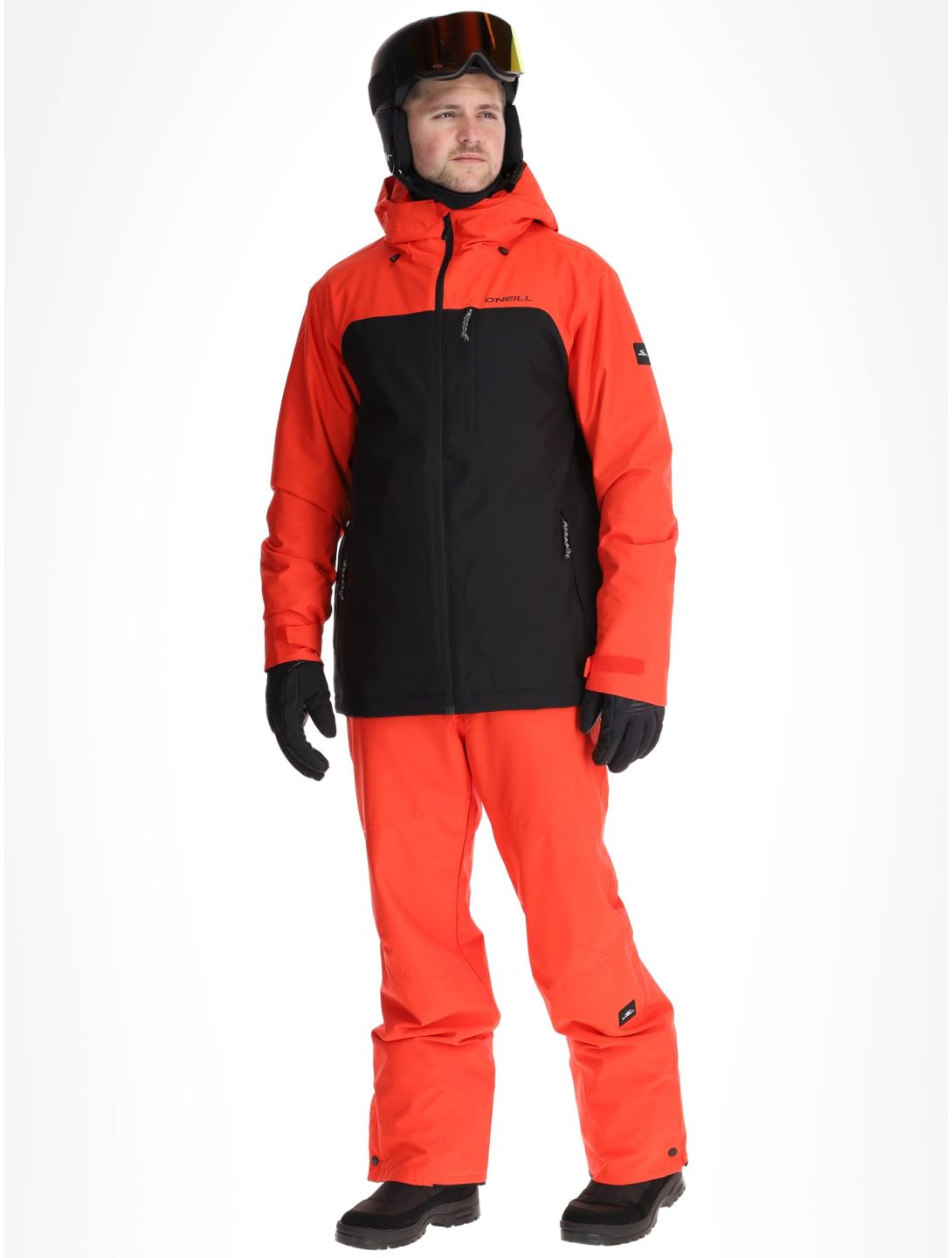 O'Neill, Hammer Plus Snow AA Jas gevoerd heren Black Out Colour Block Oranje, Zwart 