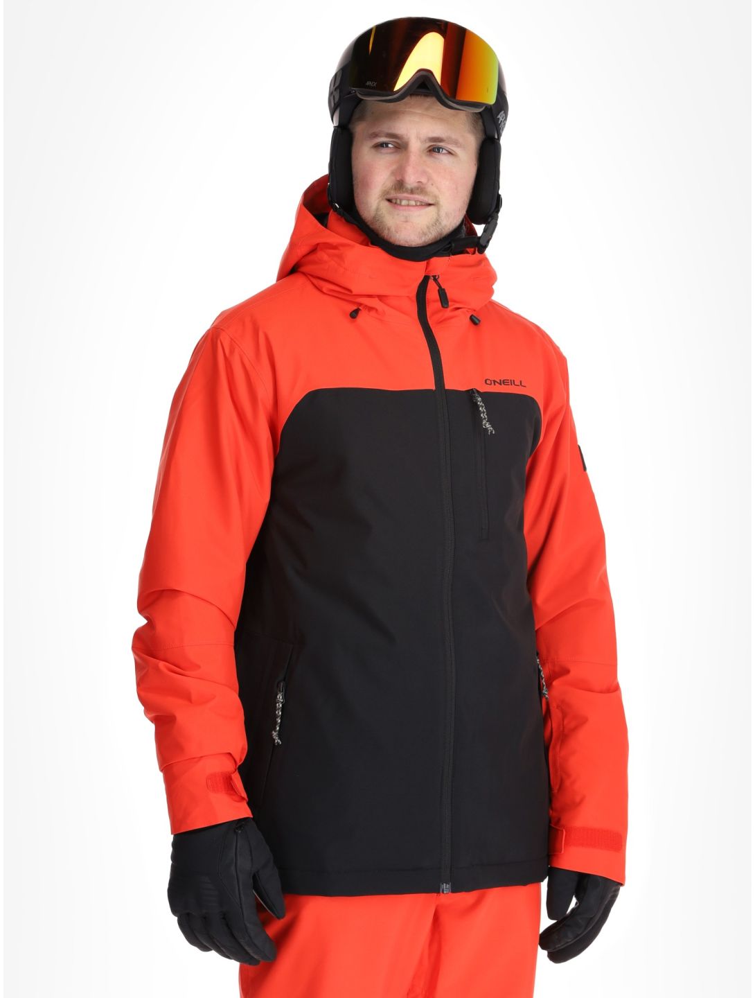 O'Neill, Hammer Plus Snow AA Jas gevoerd heren Black Out Colour Block Oranje, Zwart 