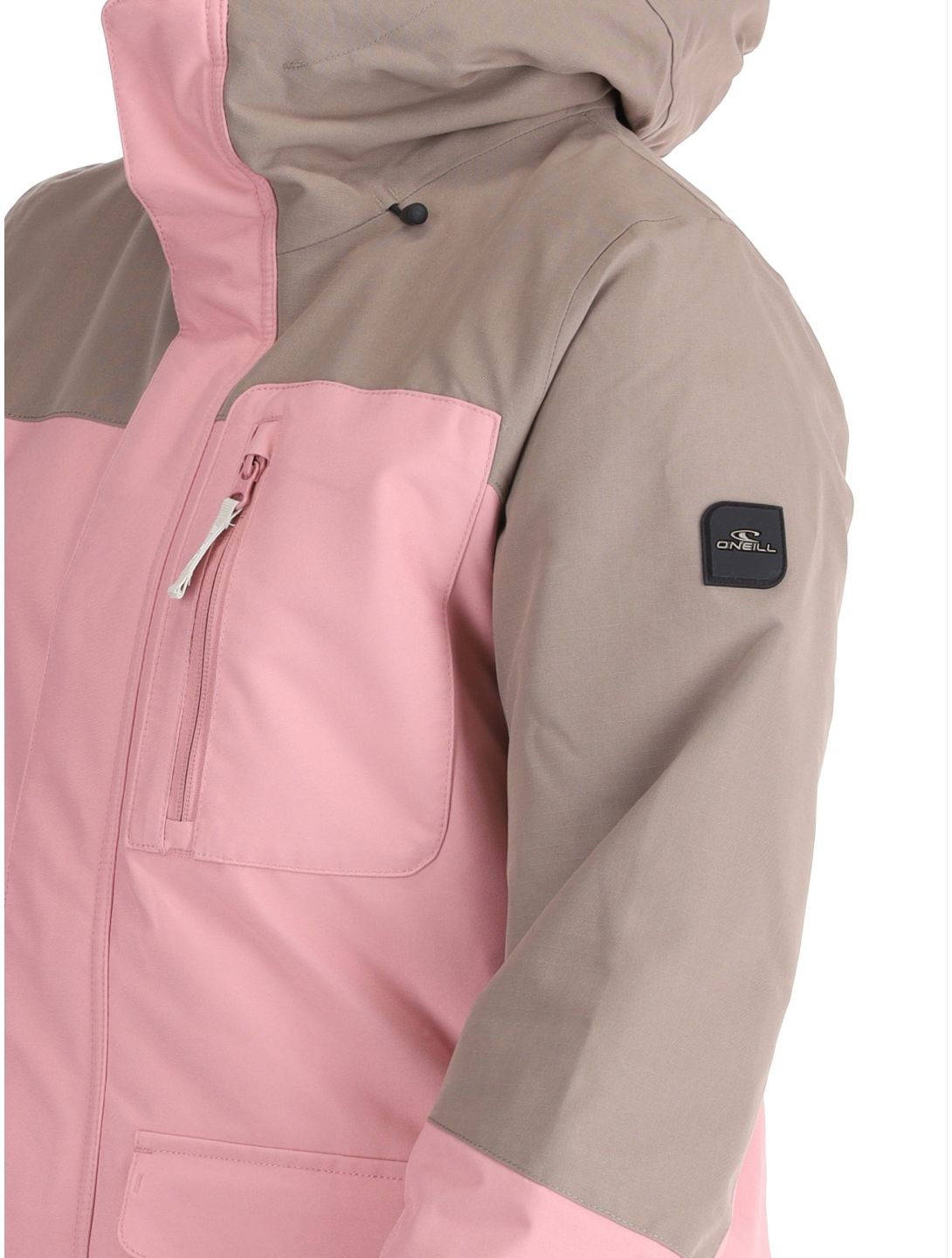 O'Neill, Utility Hybrid AA Jas gevoerd dames Genuine Pink Colour Block Bruin, Roze, Wit 