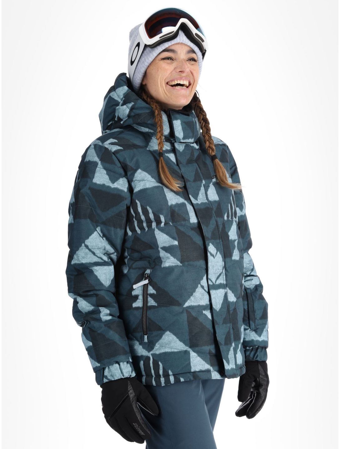 O'Neill, Z.E.N. Puffer Hybrid AA Jas gevoerd dames Blue Triangle Ikat Blauw 