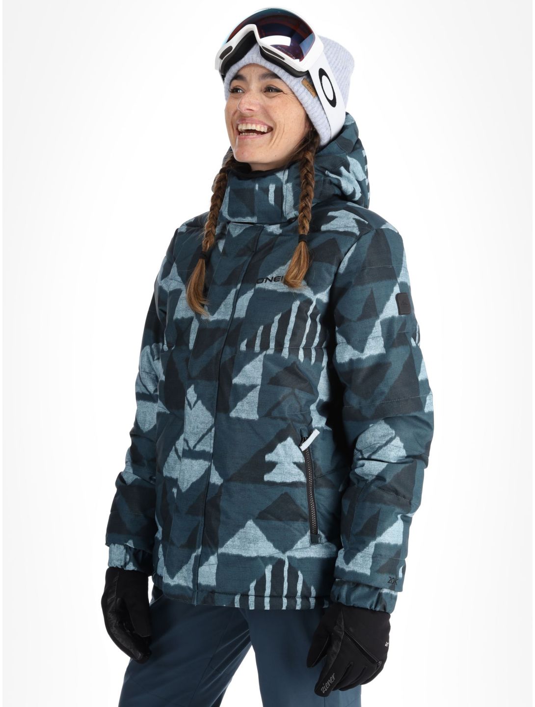 O'Neill, Z.E.N. Puffer Hybrid AA Jas gevoerd dames Blue Triangle Ikat Blauw 