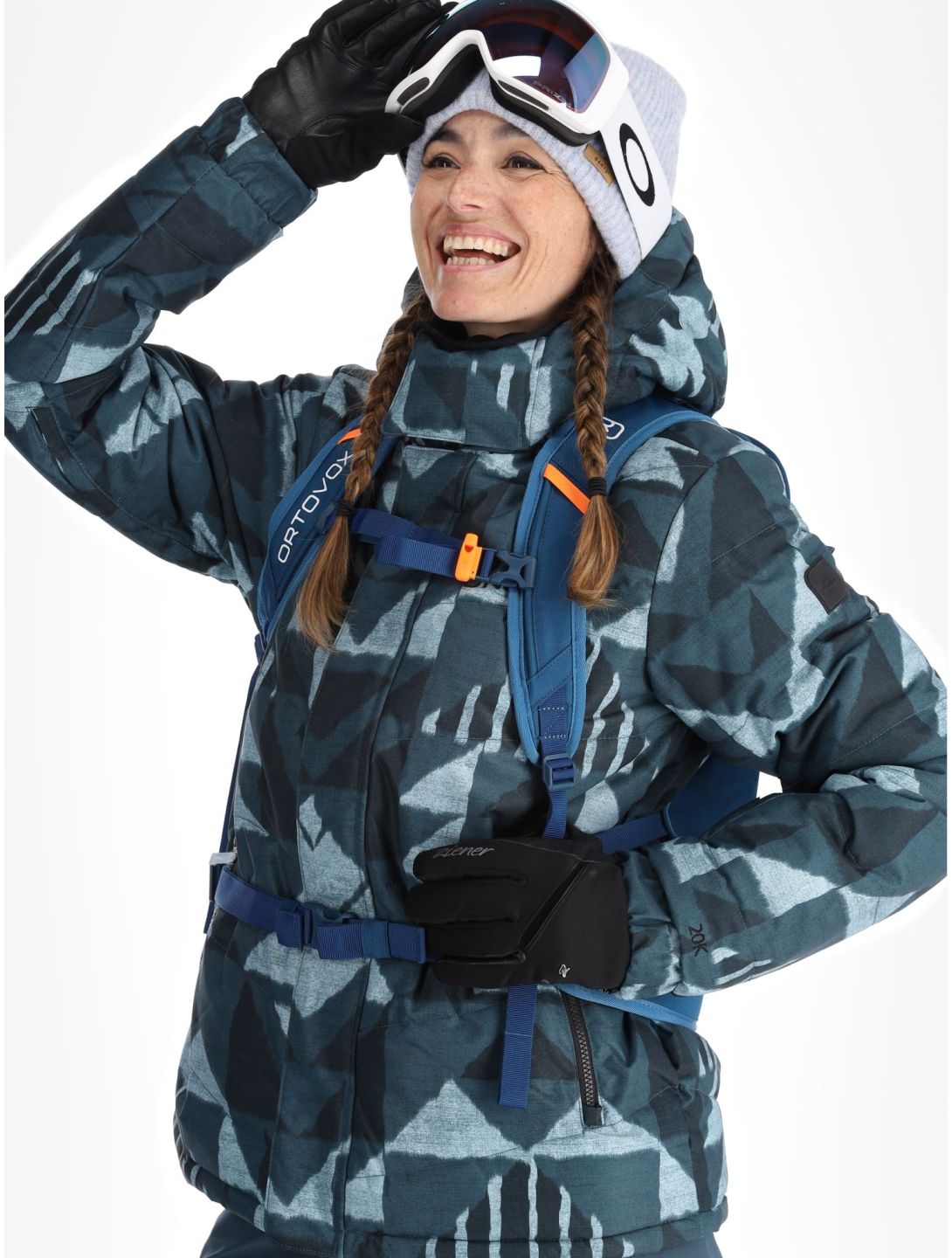 O'Neill, Z.E.N. Puffer Hybrid AA Jas gevoerd dames Blue Triangle Ikat Blauw 