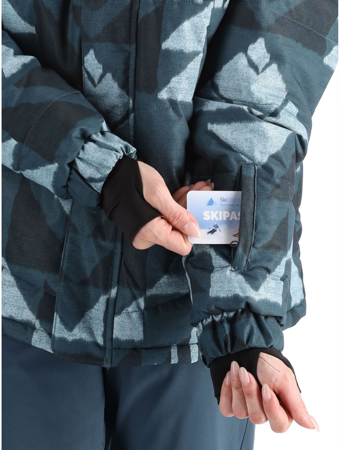 O'Neill, Z.E.N. Puffer Hybrid AA Jas gevoerd dames Blue Triangle Ikat Blauw 