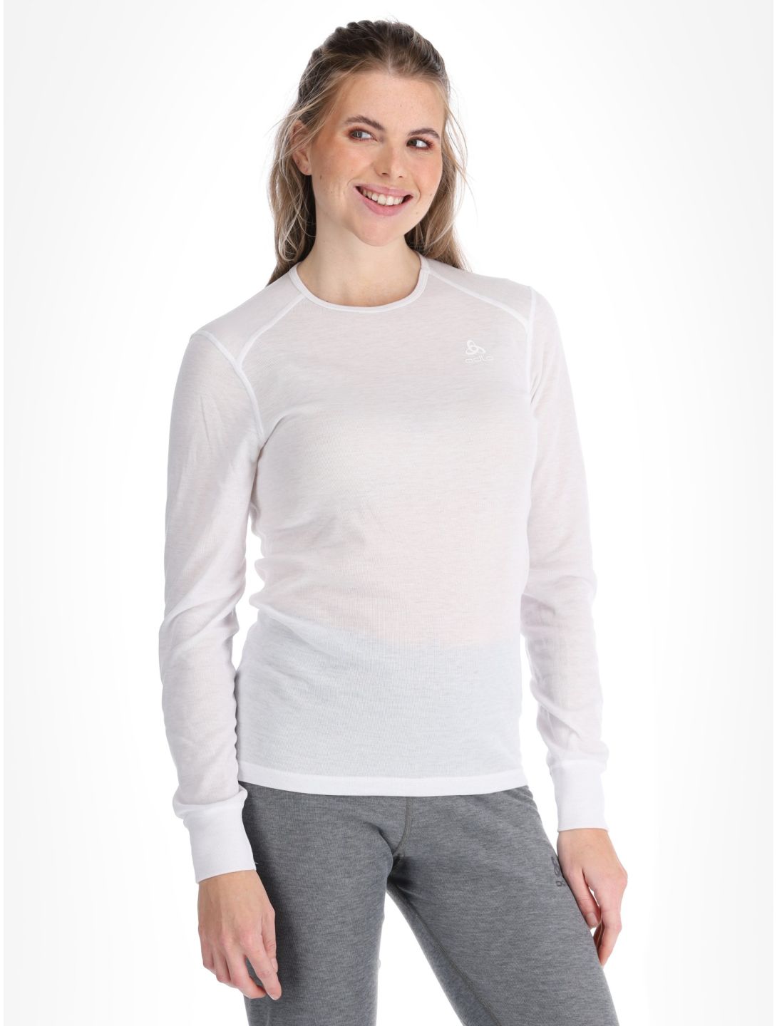 Odlo, Active Warm Eco FA Thermoshirt dames White Wit 