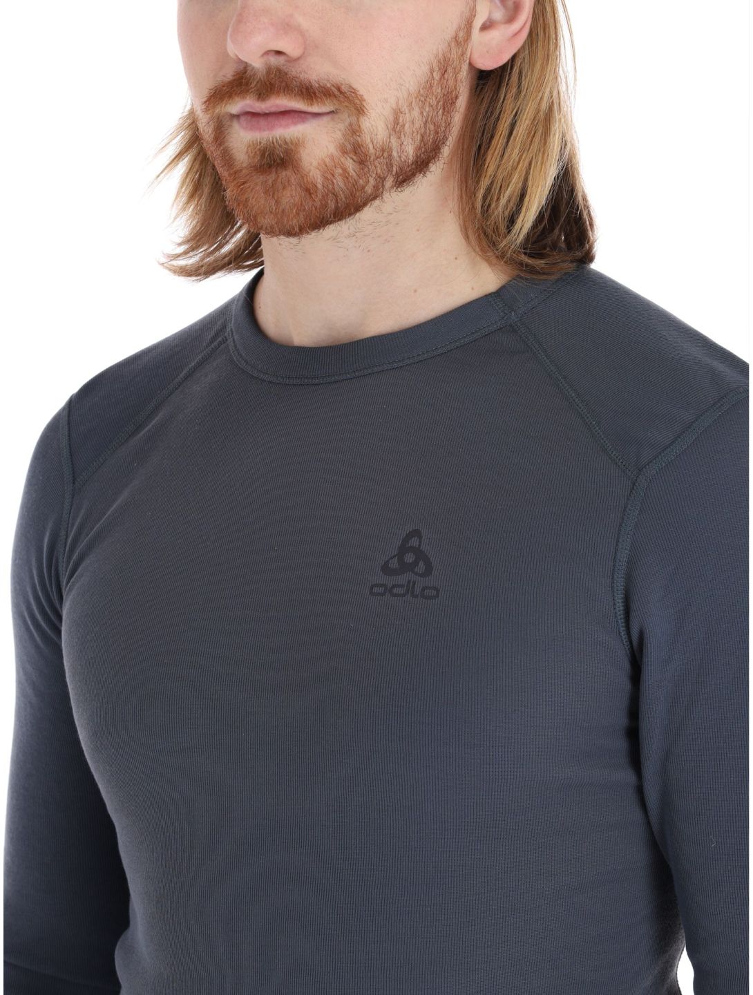 Odlo, Active Warm Eco thermoshirt heren India Ink grijs 