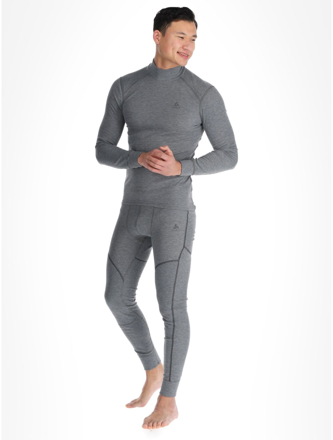 Odlo, Active Warm Eco FA Thermoshirt heren Odlo Steel Grey Melange Grijs 