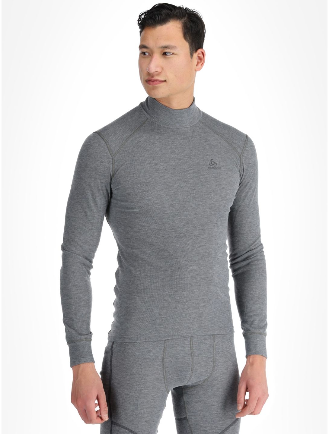 Odlo, Active Warm Eco FA Thermoshirt heren Odlo Steel Grey Melange Grijs 