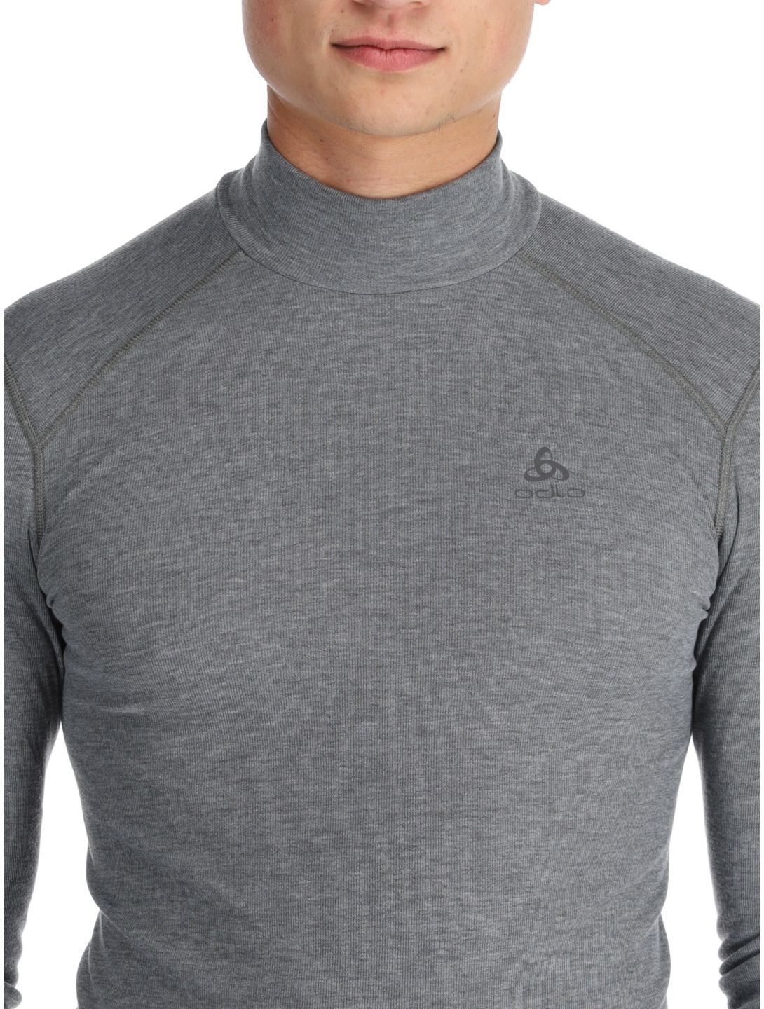 Odlo, Active Warm Eco FA Thermoshirt heren Odlo Steel Grey Melange Grijs 