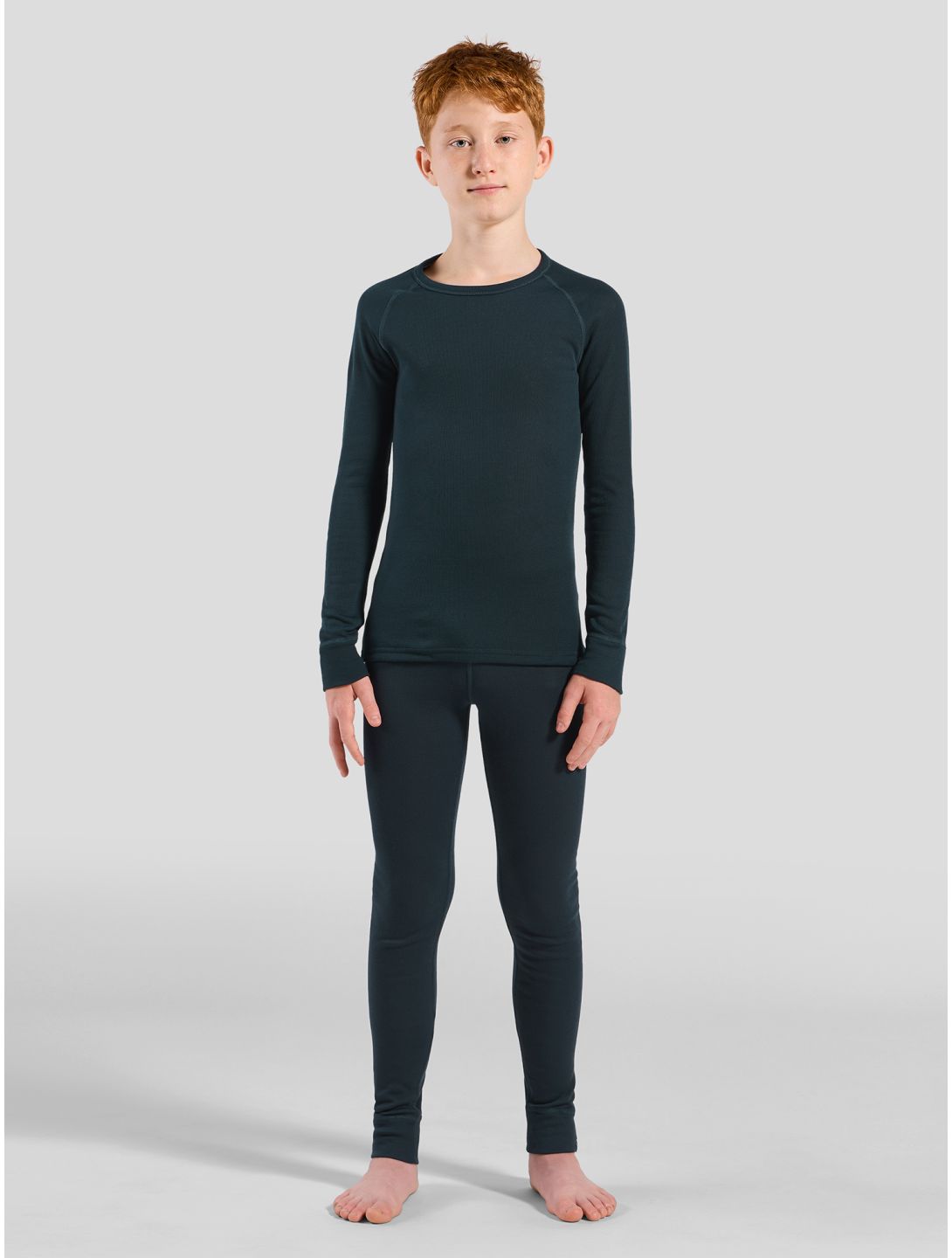 Odlo, Active Warm Eco FA Thermoshirt kinderen Dark Sapphire Blauw 