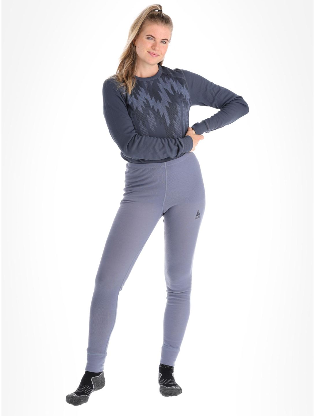 Odlo, Active Warm Eco thermobroek dames Folkstone Gray grijs 