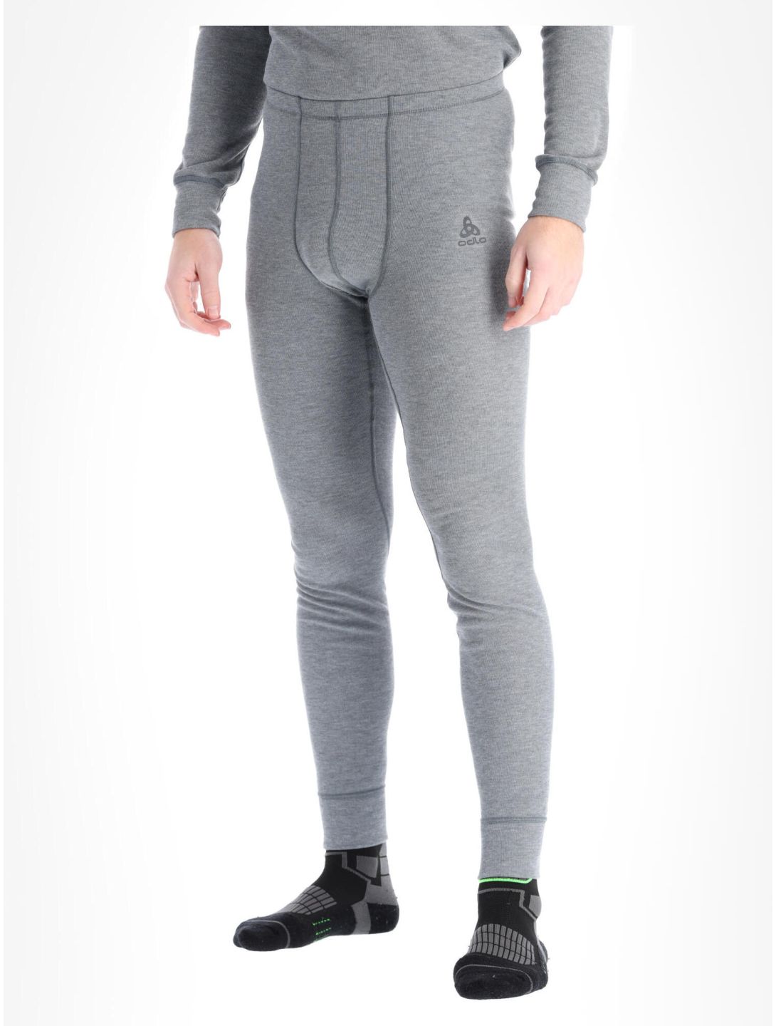 Odlo, Active Warm Eco thermobroek heren Odlo Steel Grey Melange grijs 