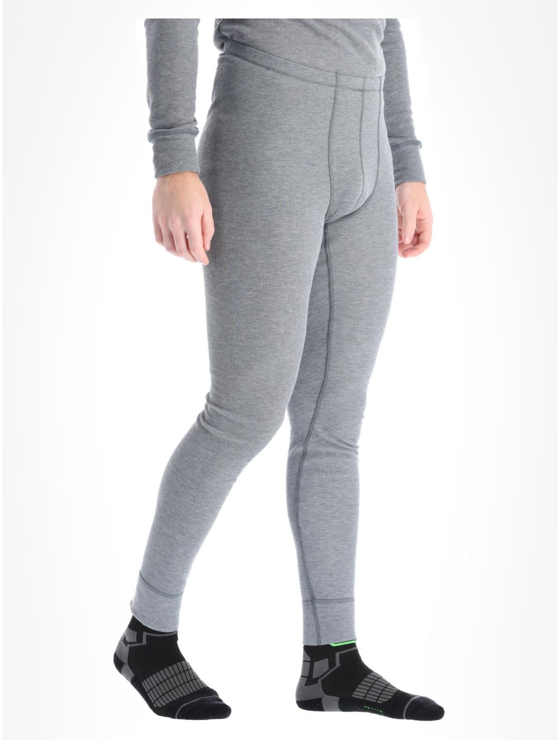 Odlo, Active Warm Eco thermobroek heren Odlo Steel Grey Melange grijs 