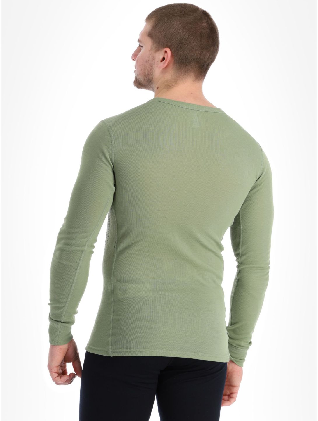 Odlo, Active Warm Eco Graphic thermoshirt heren Matte Green groen 