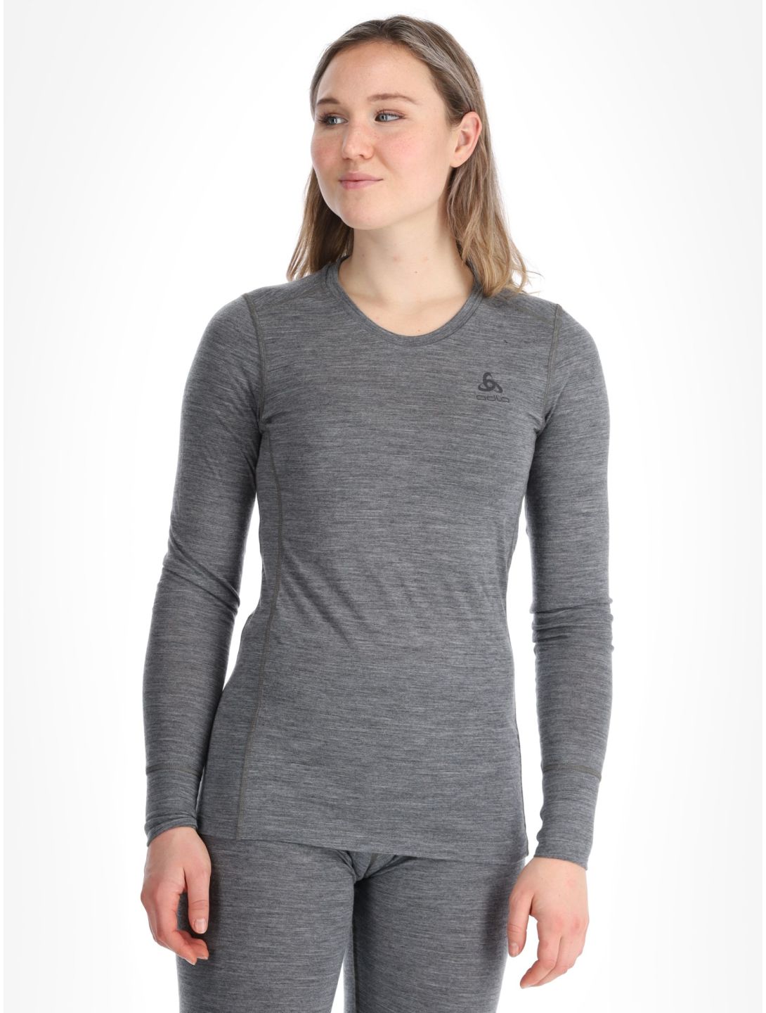 Odlo, Merino 200 FA Thermoshirt dames Odlo Steel Grey Melange Grijs 