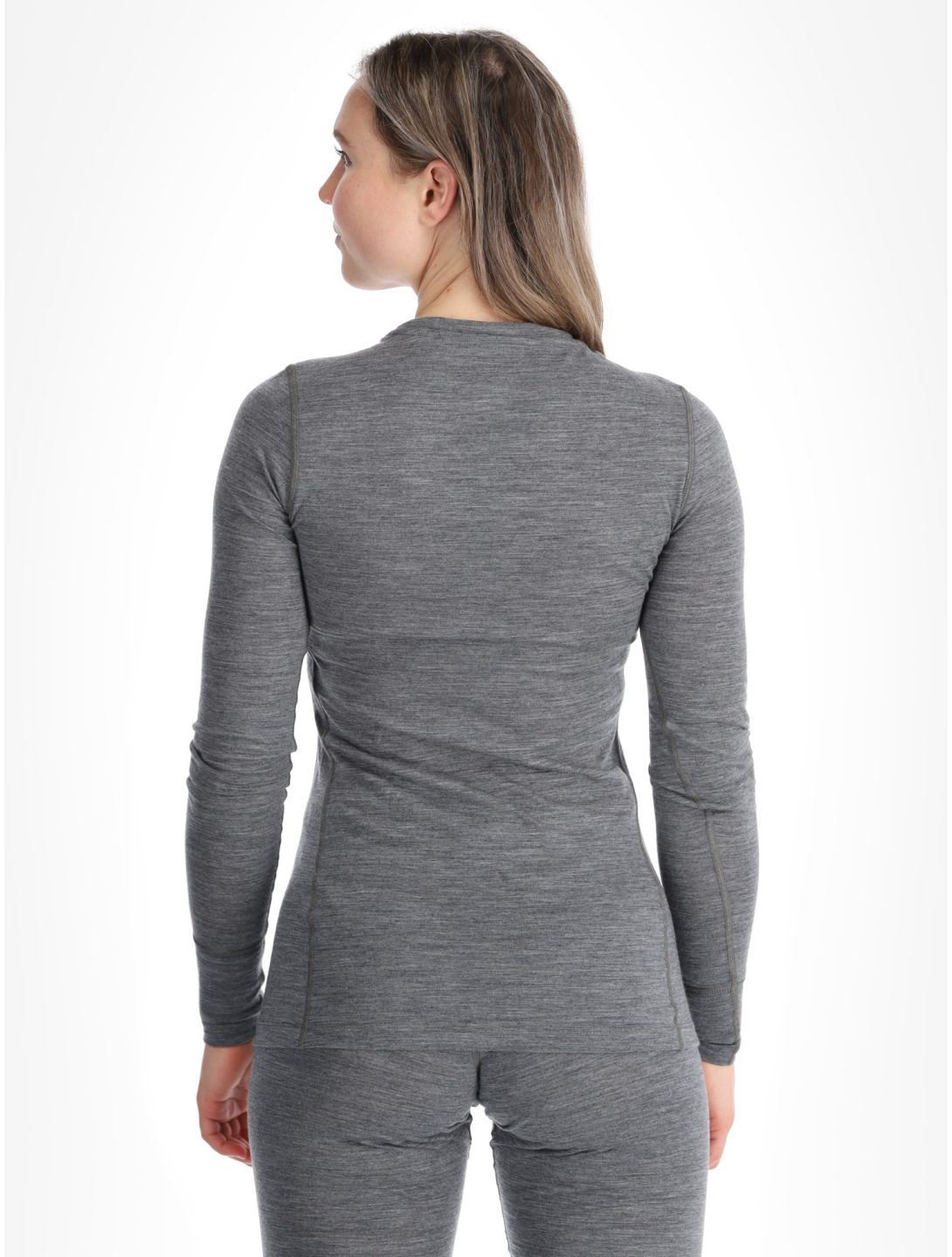 Odlo, Merino 200 FA Thermoshirt dames Odlo Steel Grey Melange Grijs 