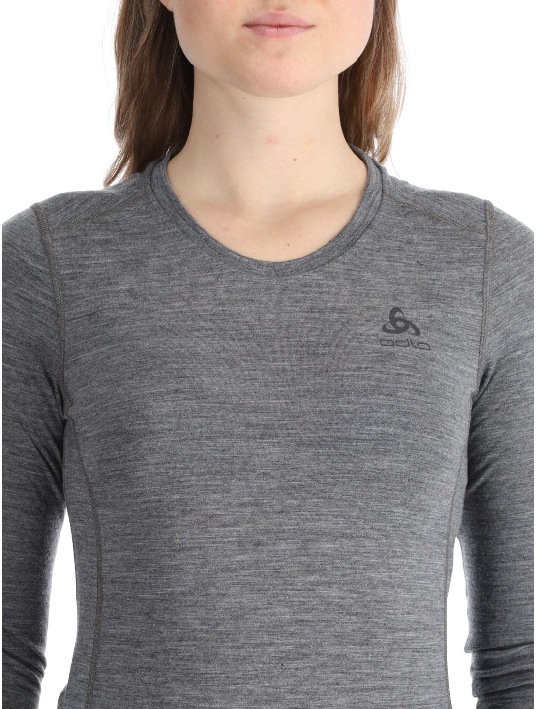 Odlo, Merino 200 FA Thermoshirt dames Odlo Steel Grey Melange Grijs 