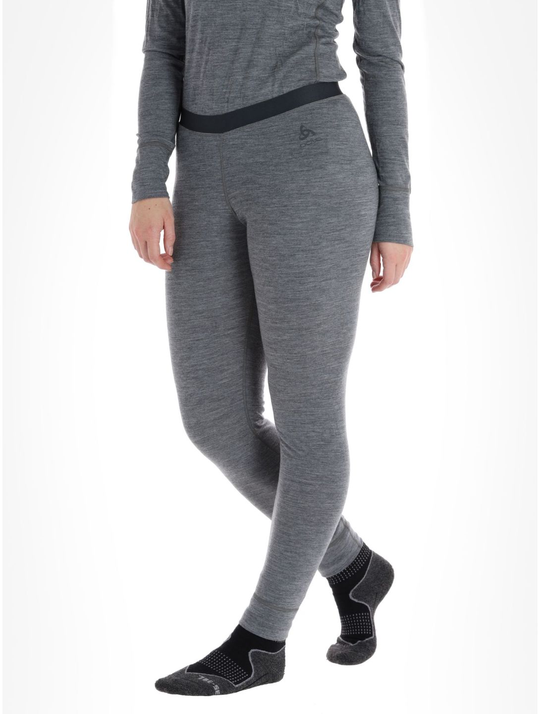 Odlo, Merino 200 thermobroek dames Odlo Steel Grey Melange grijs 