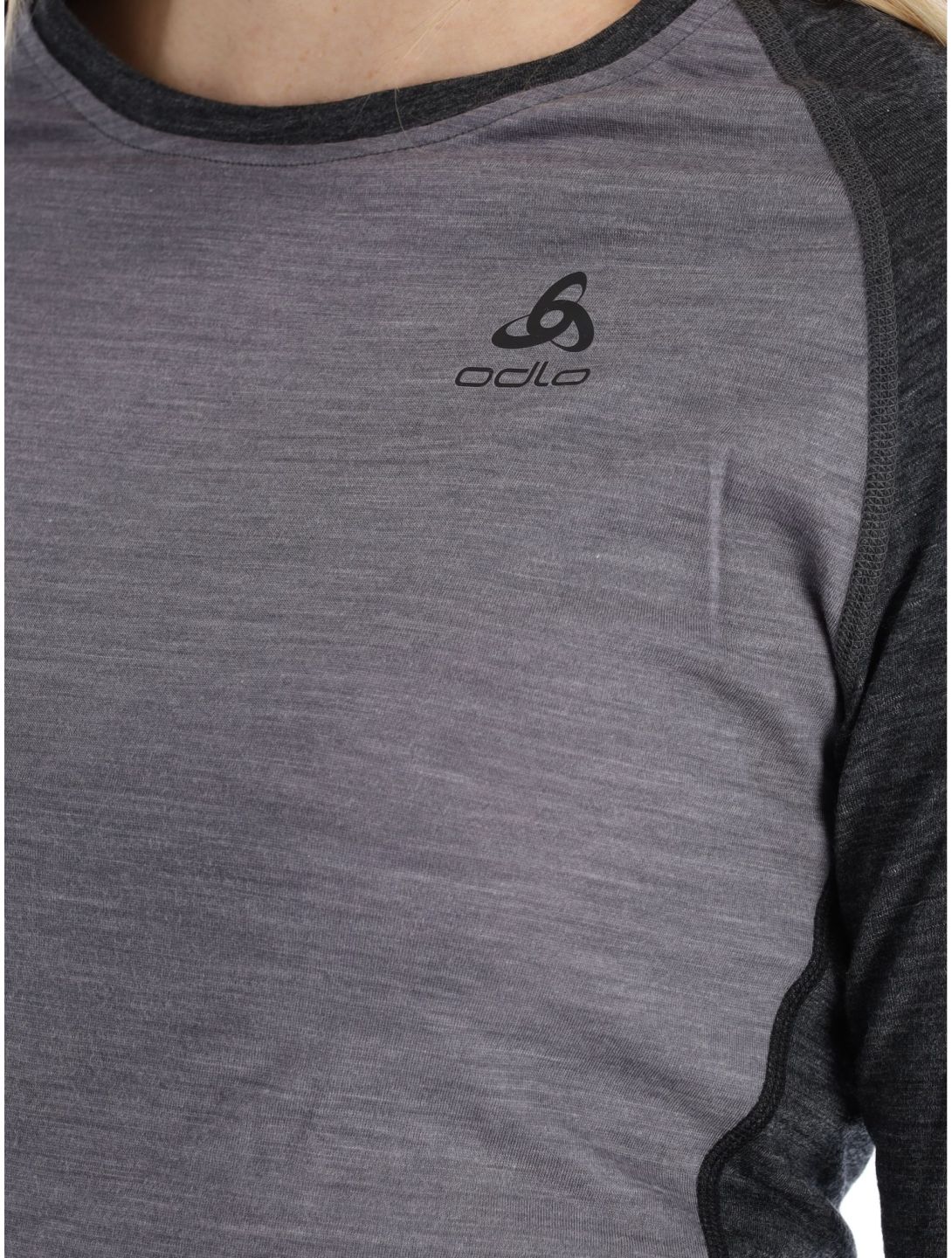 Odlo, Natural Performance PW 150 thermoshirt dames Grey Melange - Dark Grey Melange grijs 