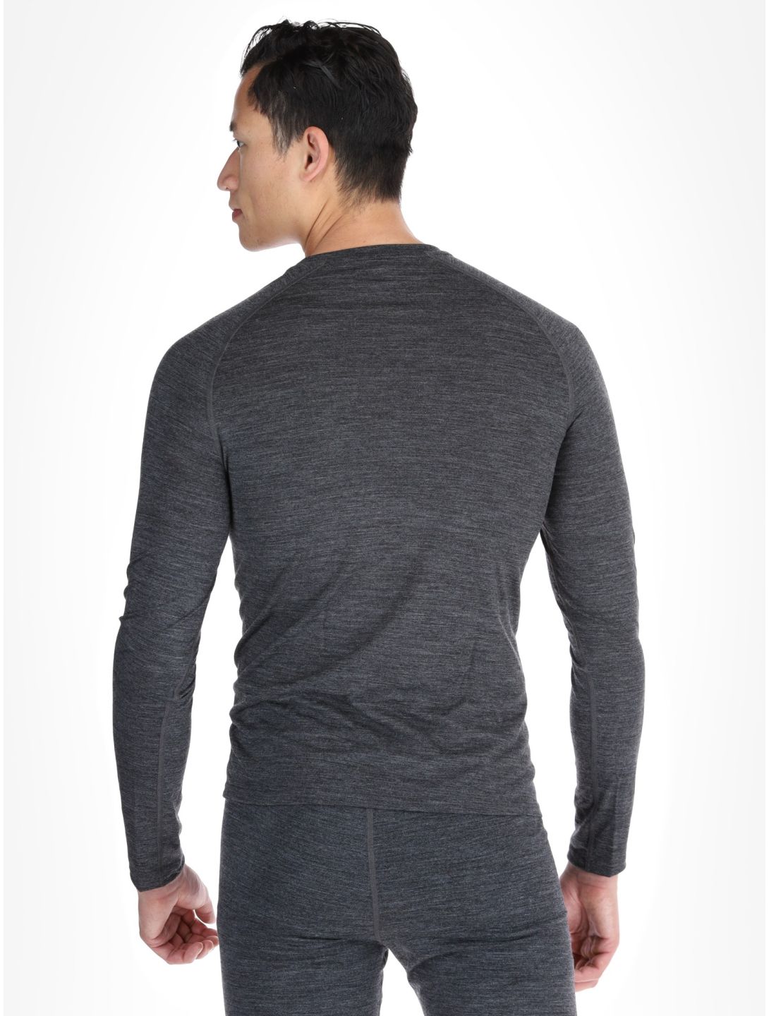 Odlo, Natural Performance PW 150 FA Thermoshirt heren Fudge - Dark Grey Melange Grijs, Paars 