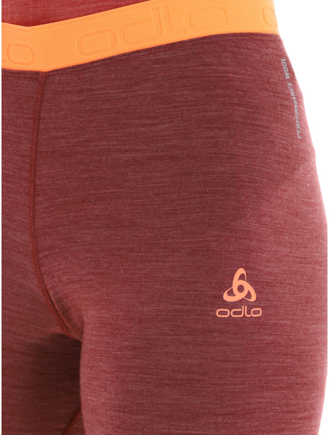 Odlo, Natural Performance PW 150 thermobroek dames Spiced Apple Melange  - Live Wire bordeaux 