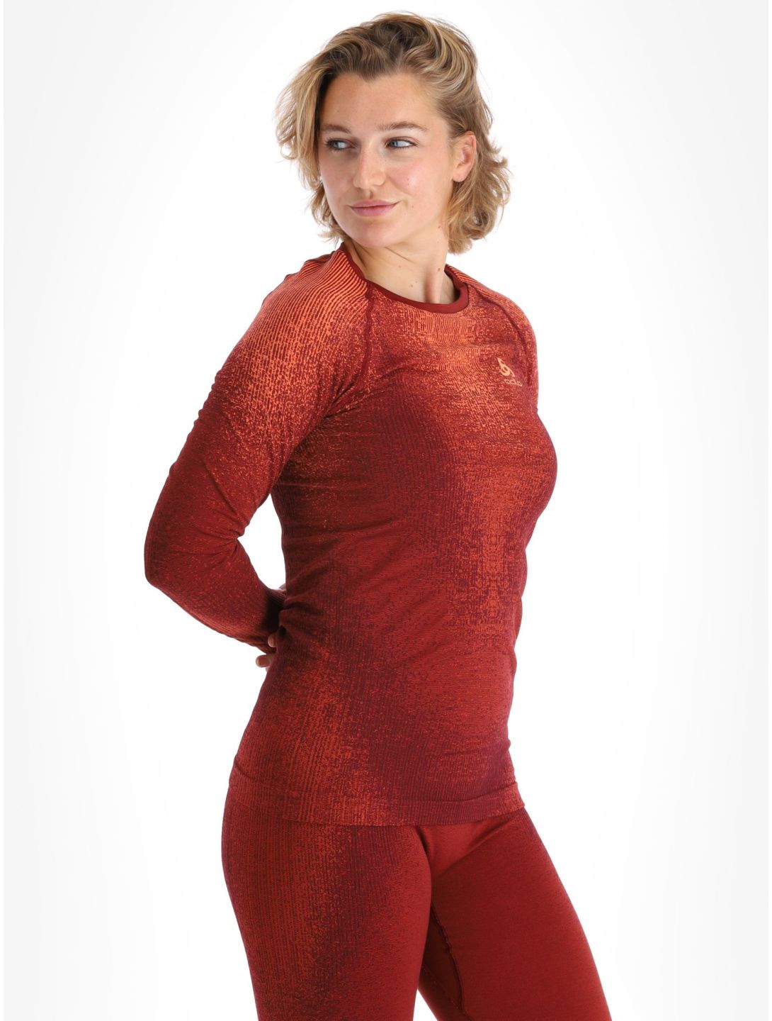 Odlo, Perfomance Eco thermoshirt dames Spiced Apple bordeaux 