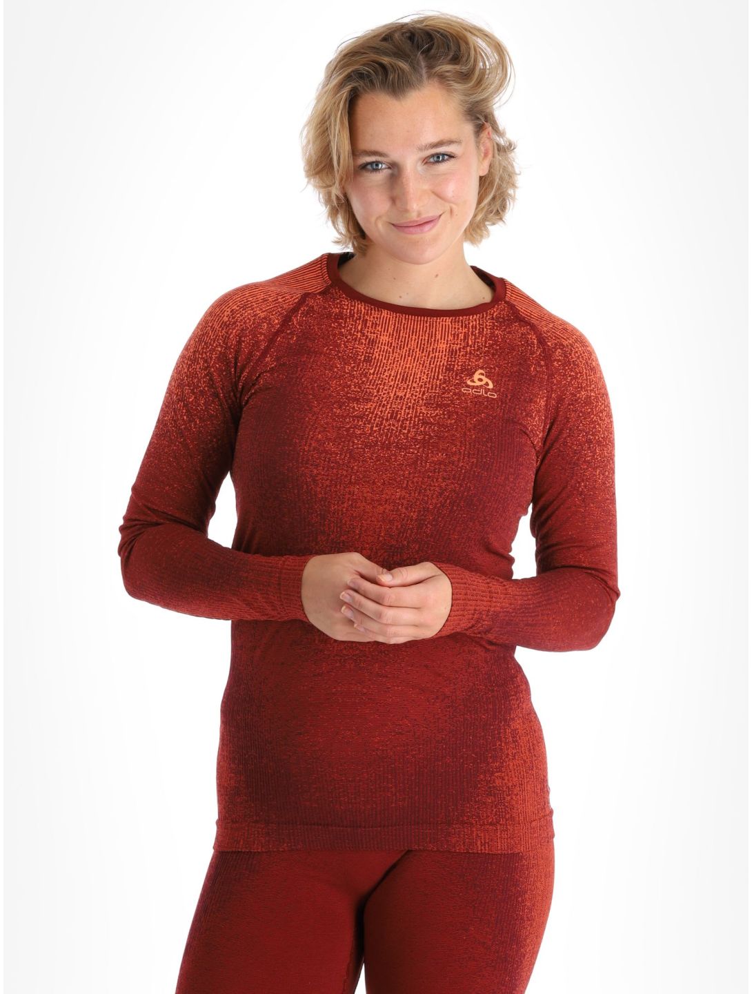 Odlo, Perfomance Eco thermoshirt dames Spiced Apple bordeaux 