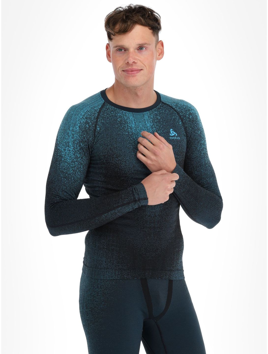 Odlo, Perfomance Eco thermoshirt heren Saxony Blue blauw 