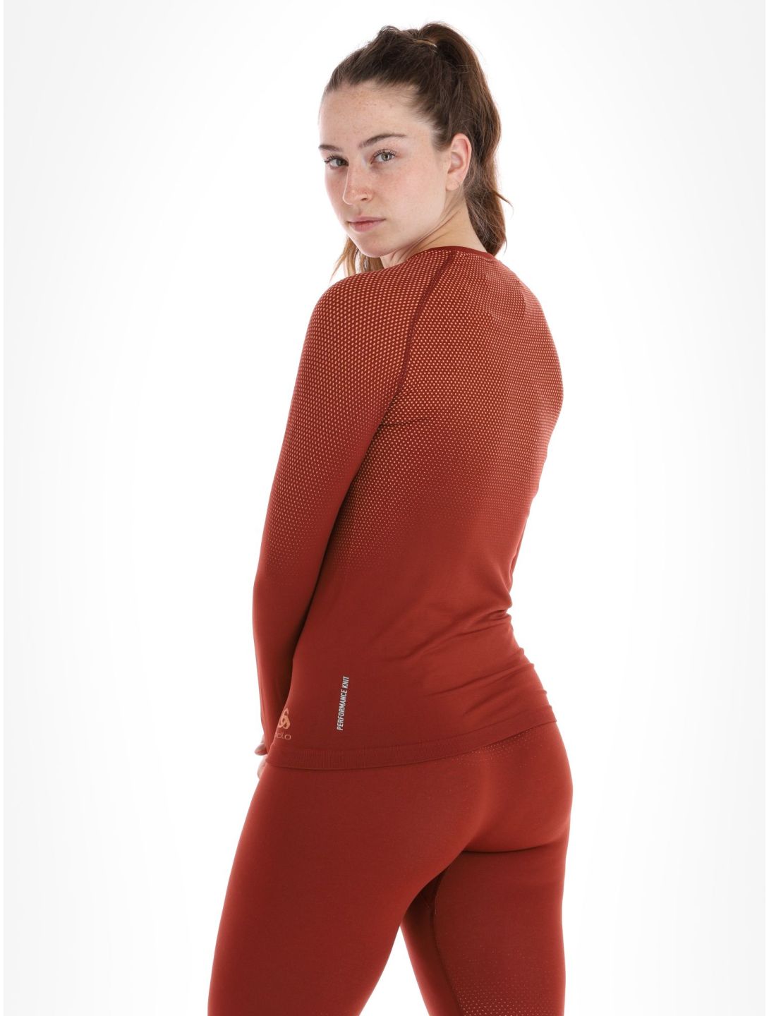 Odlo, Perfomance Light Eco thermoshirt dames Spiced Apple bordeaux 