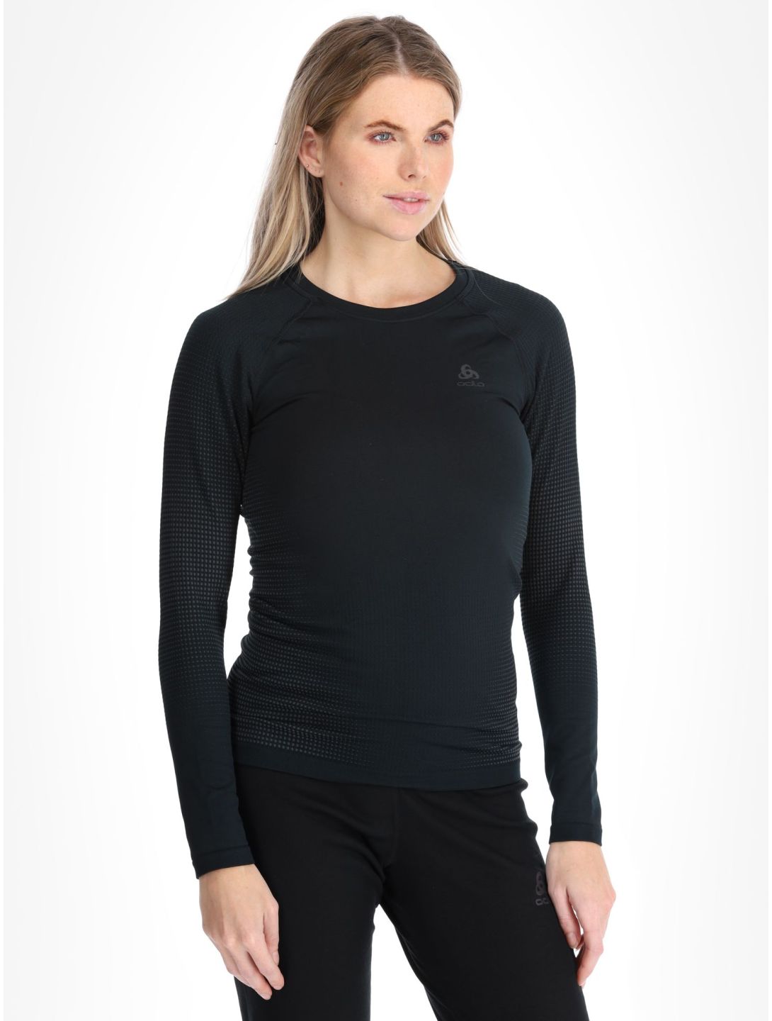 Odlo, Perfomance Warm Eco FA Thermoshirt dames Black - Odlo Graphite Grey Grijs, Zwart 