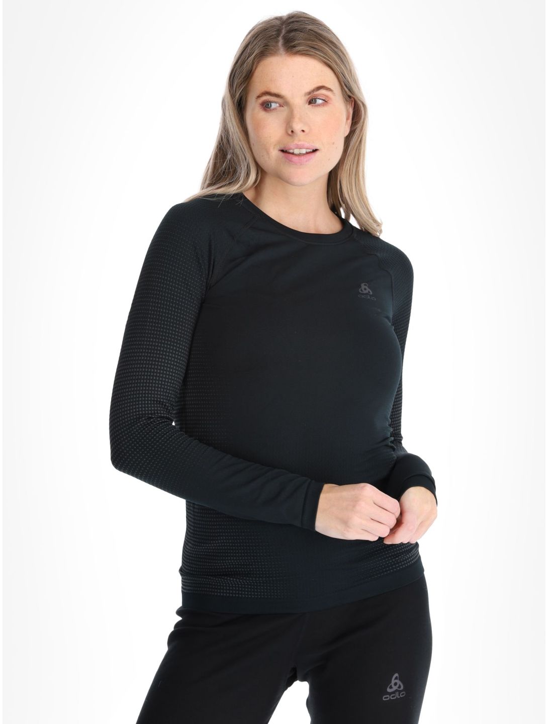 Odlo, Perfomance Warm Eco FA Thermoshirt dames Black - Odlo Graphite Grey Grijs, Zwart 