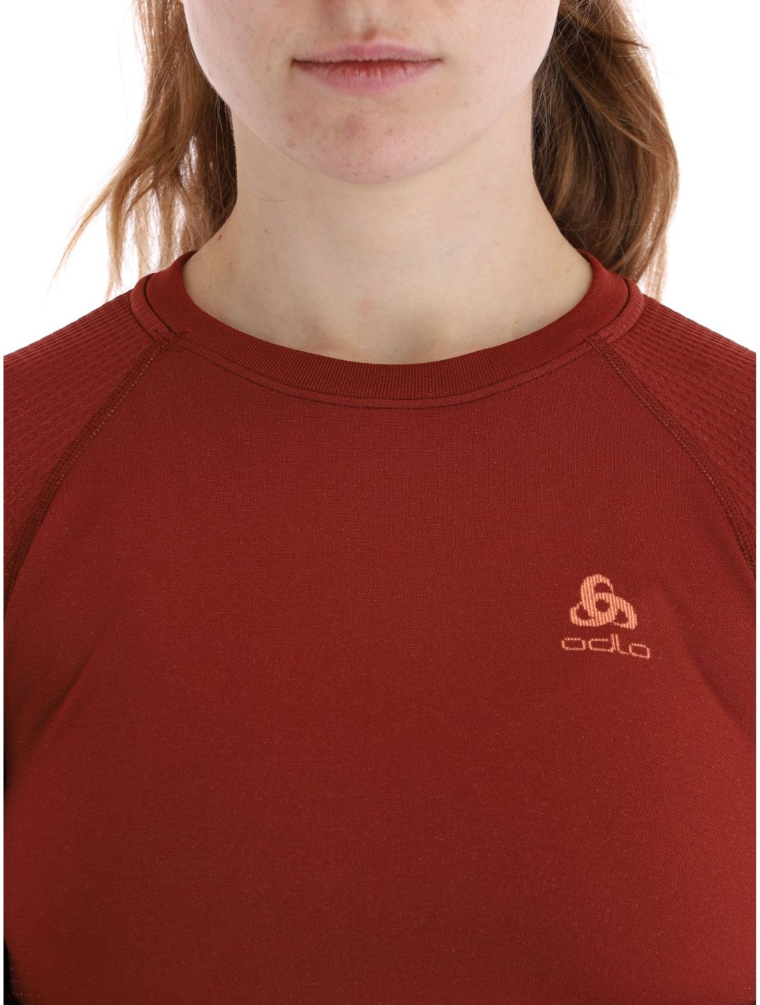 Odlo, Perfomance Warm Eco thermoshirt dames Spiced Apple bordeaux 