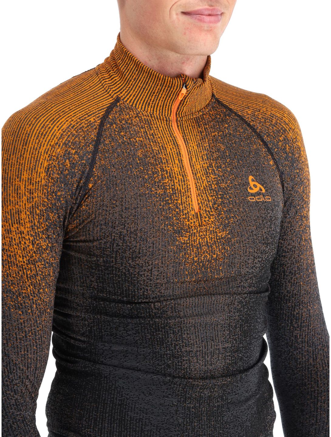 Odlo, Perfomance Zip Blackcomb Eco skipully heren Oriole oranje 