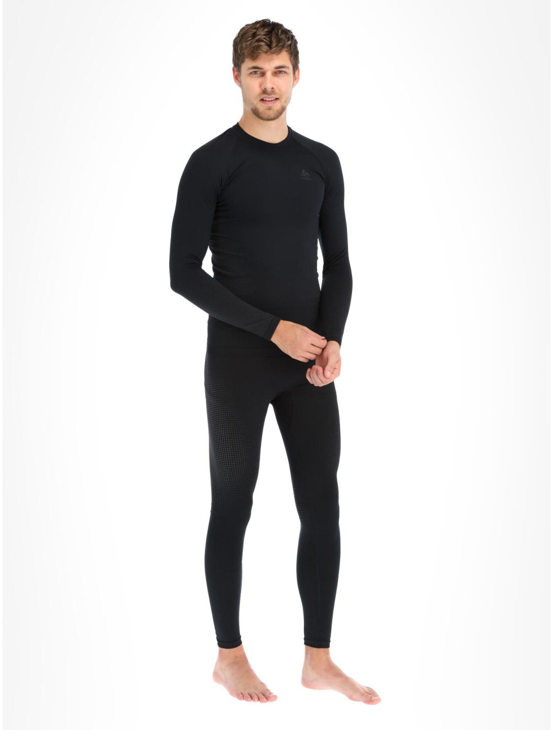 Odlo, Perfomance Warm Eco thermoshirt heren Black - Odlo Graphite Grey grijs, zwart 