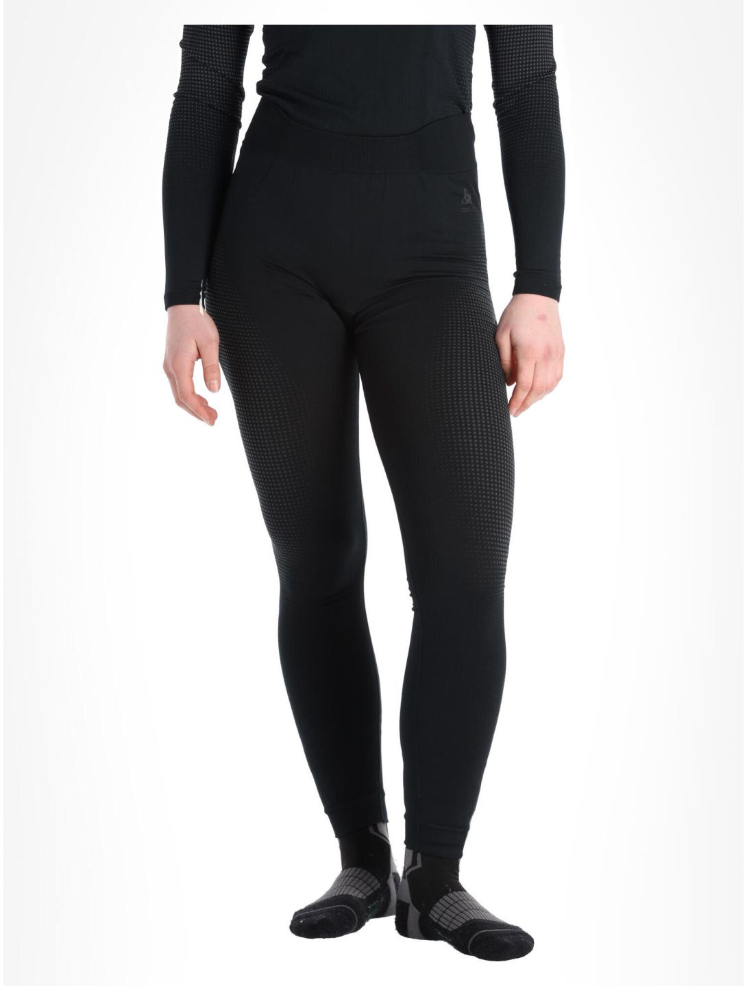 Odlo, Perfomance Warm Eco thermobroek dames Black - Odlo Graphite Grey grijs, zwart 