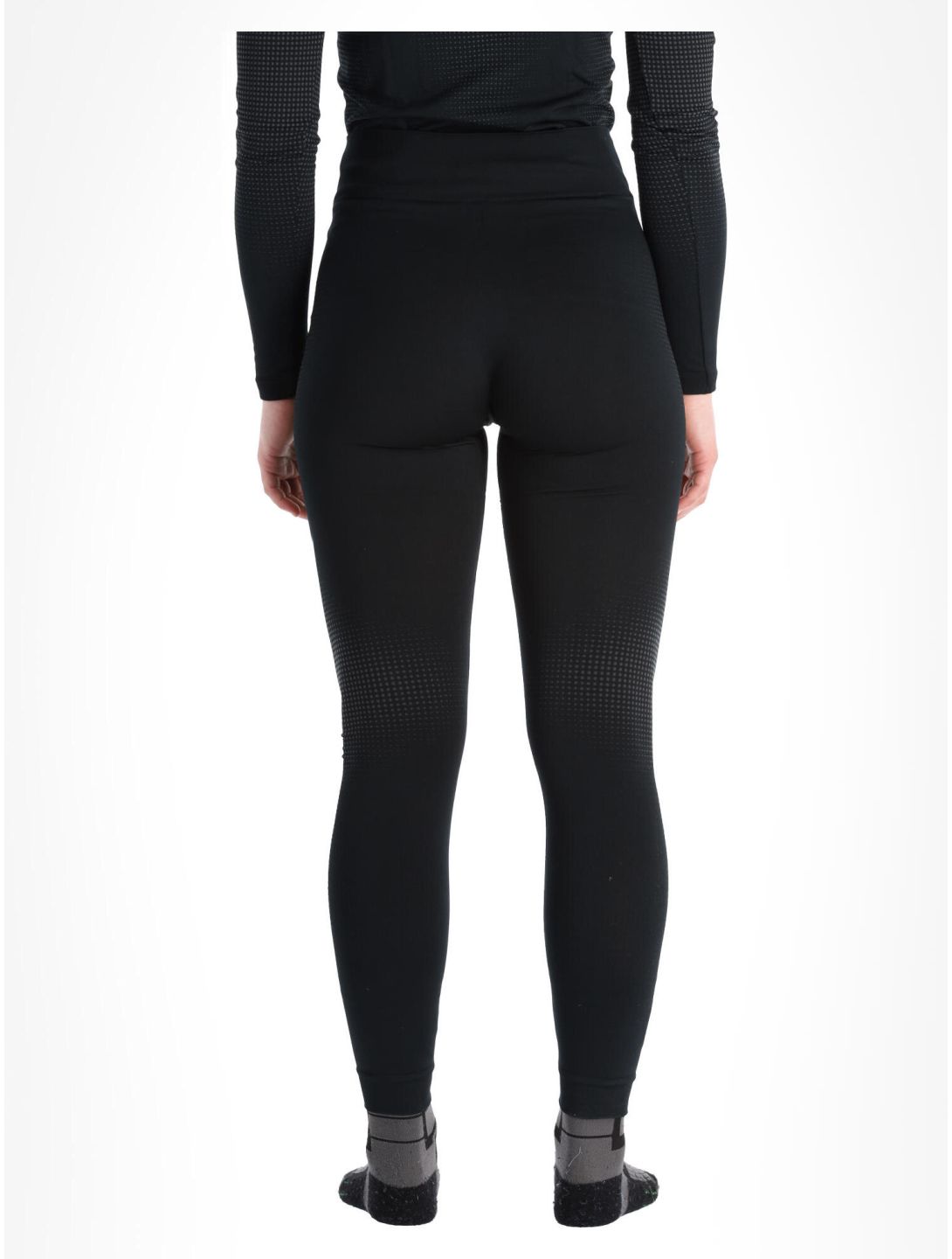 Odlo, Perfomance Warm Eco thermobroek dames Black - Odlo Graphite Grey grijs, zwart 