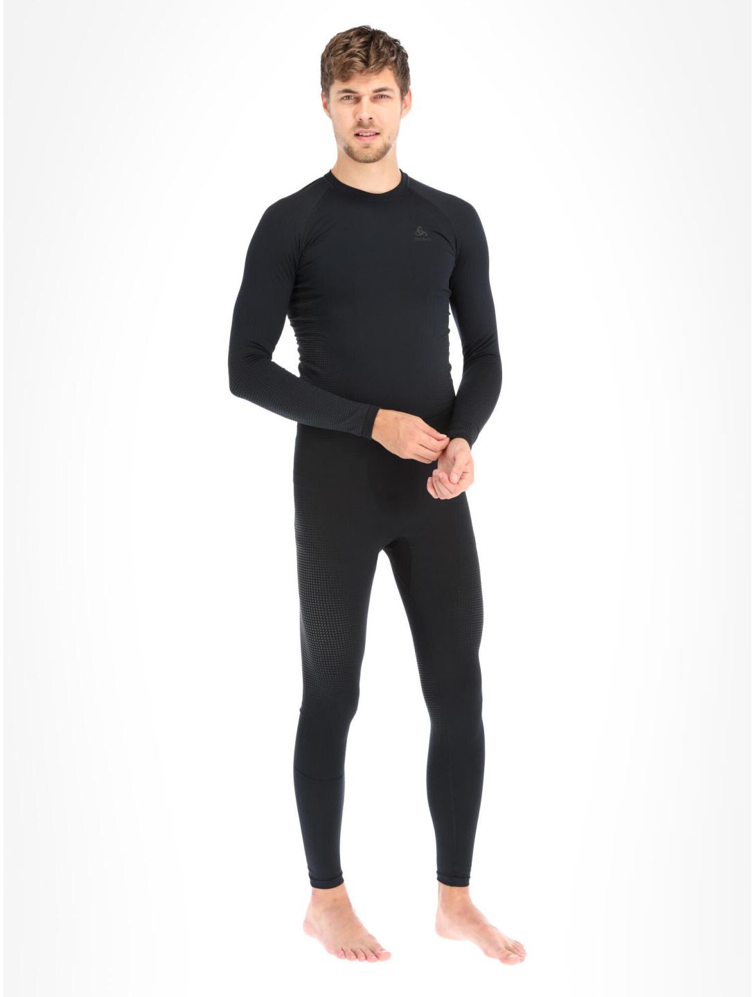 Odlo, Perfomance Warm Eco thermobroek heren Black - Odlo Graphite Grey grijs, zwart 