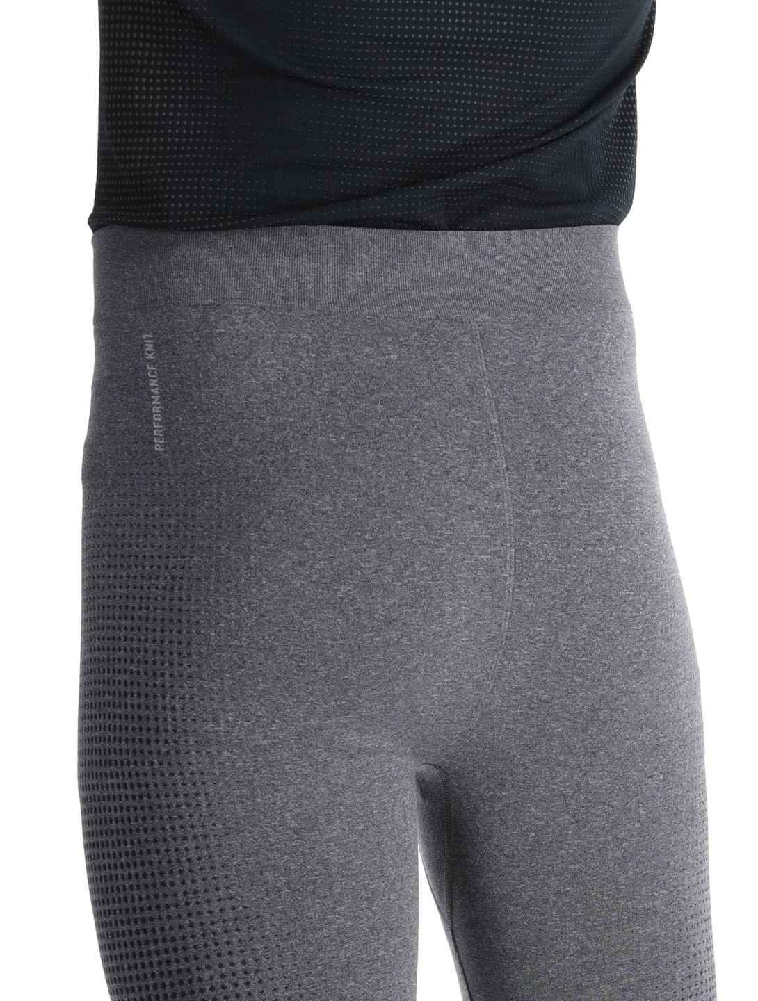 Odlo, Performance Warm Eco thermal pants slim fit men Melange black, grey 