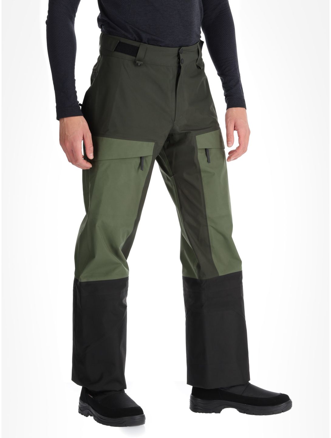 Peak Performance, M Gravity Gore-Tex 3L BB Skibroek Hardshell heren Olive Extreme / Pine Needle / Offblack Groen, Zwart 