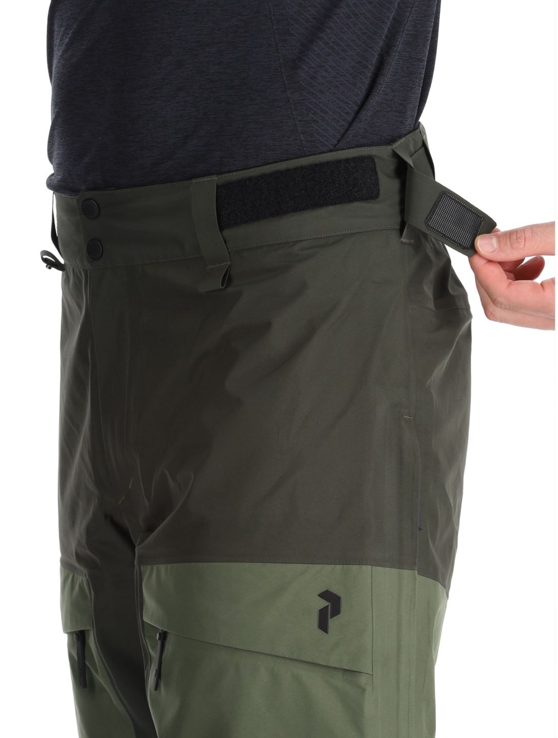 Peak Performance, M Gravity Gore-Tex 3L BB Skibroek Hardshell heren Olive Extreme / Pine Needle / Offblack Groen, Zwart 