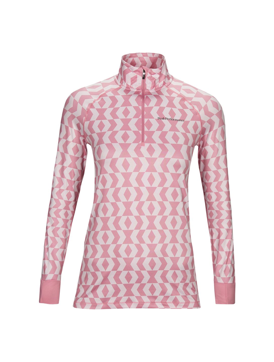 Peak Performance, Spirit Half Zip Printed thermoshirt dames pattern Roze