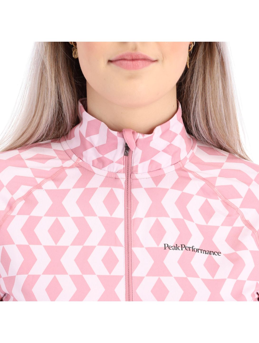 Peak Performance, Spirit Half Zip Printed thermoshirt dames pattern Roze