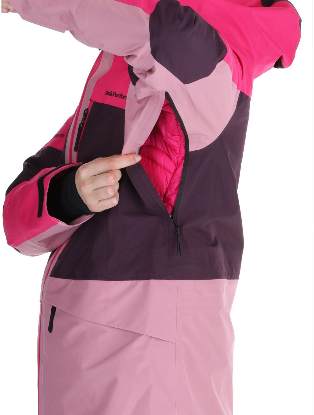 Peak Performance, W Gravity Gore-Tex 3L AB Hardshell jas dames Beetroot Purple / Mystic Purple / Bitter Root Paars, Roze 