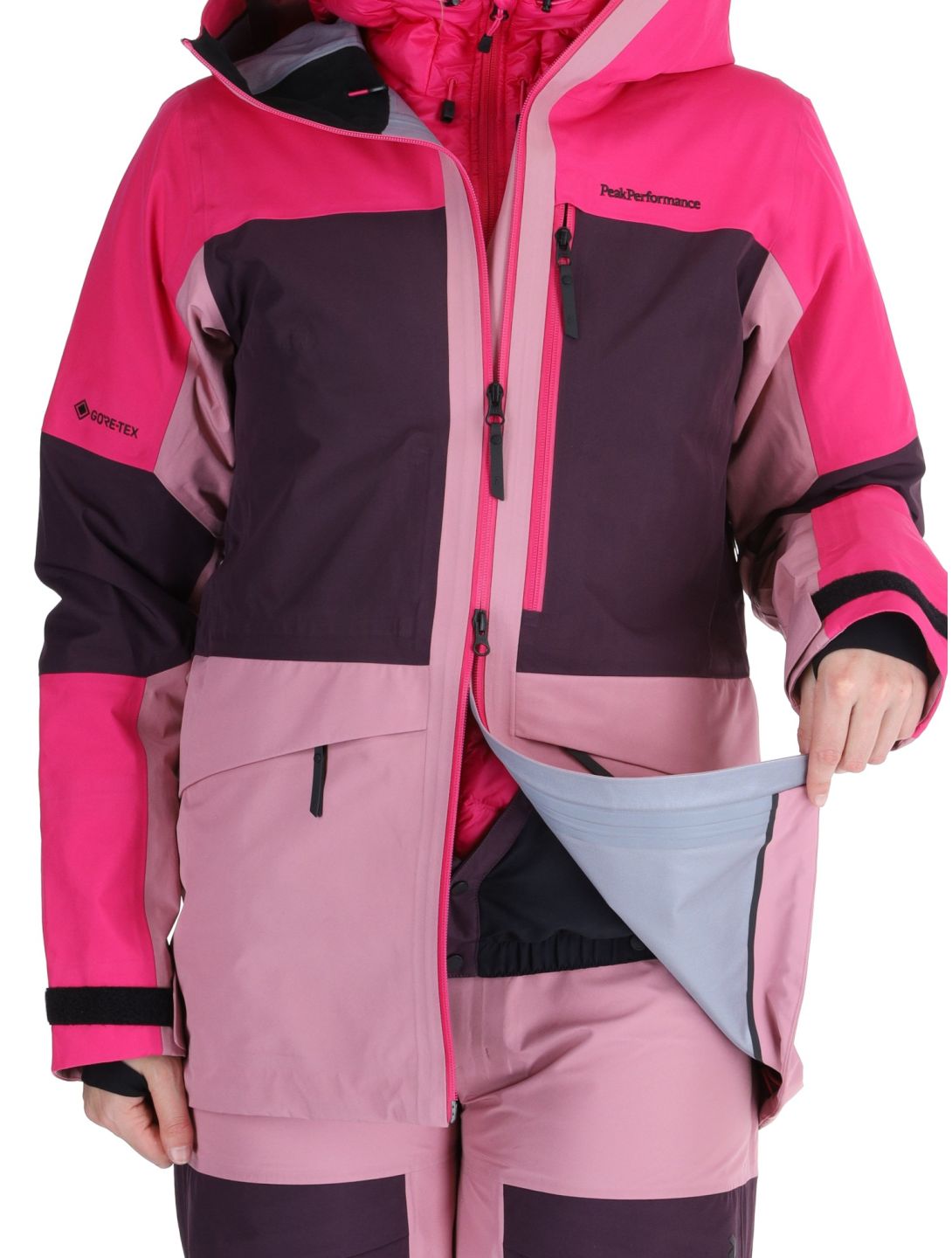 Peak Performance, W Gravity Gore-Tex 3L AB Hardshell jas dames Beetroot Purple / Mystic Purple / Bitter Root Paars, Roze 