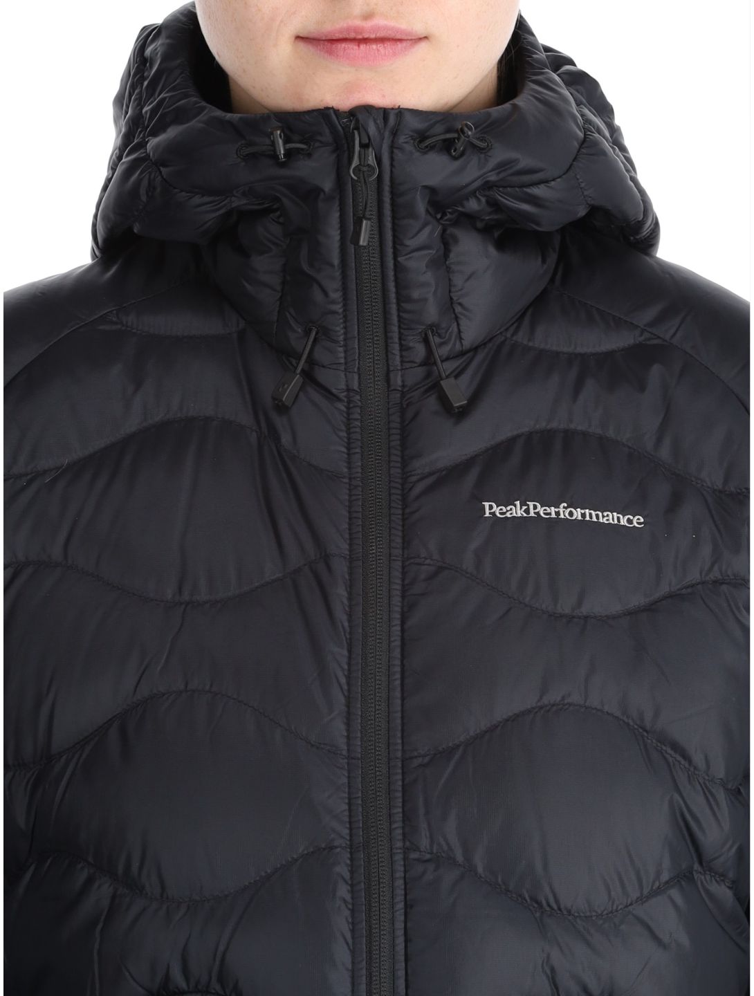 Peak Performance, W Helium Down Hood AD Midlayer (Dons) jas dames Black Zwart 